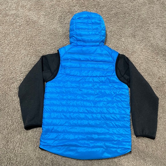 Nike Jacket Mens Medium Black Blue Reversible 800 Goose Down Aeroloft Windrunner - Picture 6 of 16
